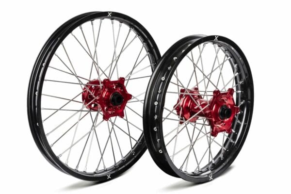 X-GRIP Felgen-Set schwarz-rot
